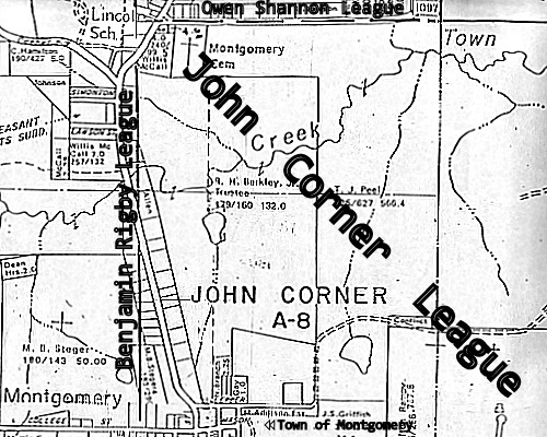Northwestern - Most Corner of the John Corner League and Town Creek